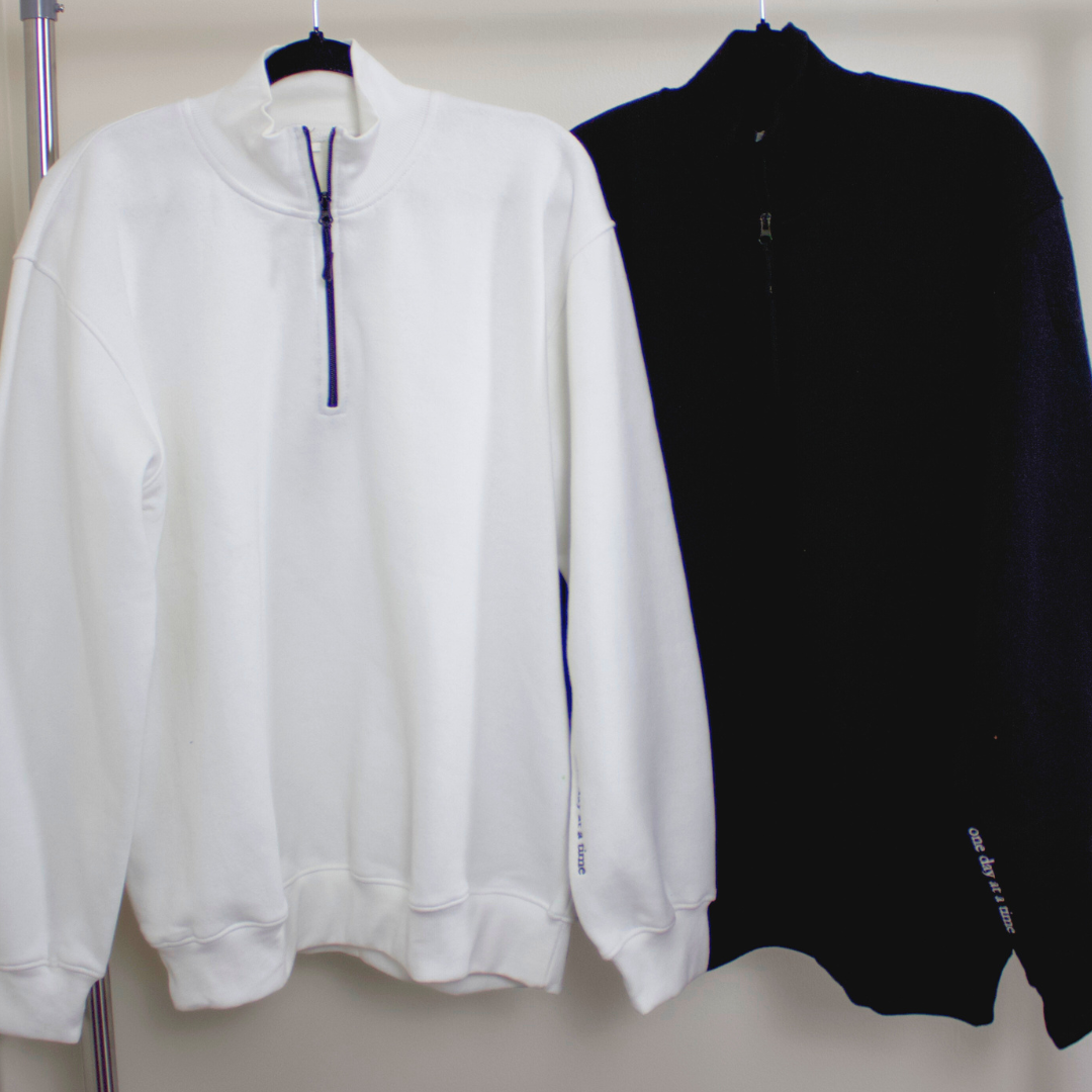 One Day At A Time Quarter Zip Sweatshirt